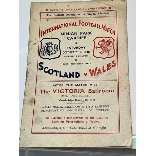 221 - 1948 Wales v Scotland, piece missing from cover, no staple, loose. No writing