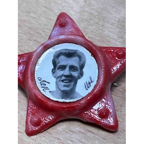 239 - 6 x Arsenal Star Badges, Strong, Eastham, Ure, McLeod, Baker,Barnwell.