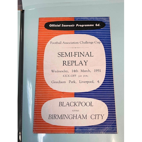 243 - 1950/51 FA Cup Semi Final Replay - Blackpool v Birmingham City. No writing and slight creasing