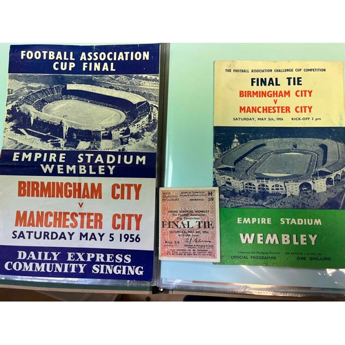 245 - 1956 FA Cup Final, Programme, Ticket and Song sheet, great set for FA Cup Final collectors plus Blue... 