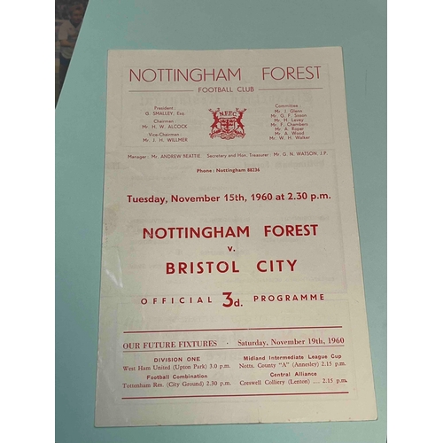 247 - 1960/61 League Cup, Nottingham Forest v Bristol City, rare programme from the match at the City Grou... 