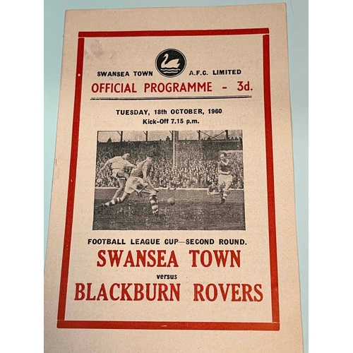 250 - 1960/61 League Cup, Swansea Town v Blackburn Rovers. Great condition.