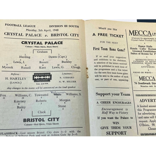 265 - 1947/48 Crystal Palace v Bristol City, RS removed. TC