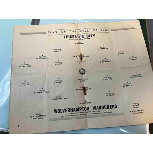 387 - 1949 FA Cup Final, Leicester City v Wolverhampton Wanderers, Crease from top to bottom, Spotting on ... 