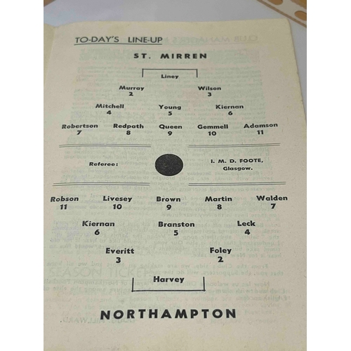 635 - 1965/66 St Mirren v Northampton in the Paisley Charity Cup. Excellent condition