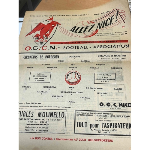 636 - 1959/60 Bordeaux v OGC Nice, French League programme, good condition