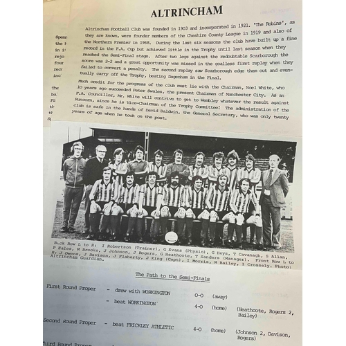 637 - 1978 FA Trophy Semi final Tie, Team information from the FA, plus ticket info and previous rounds in... 