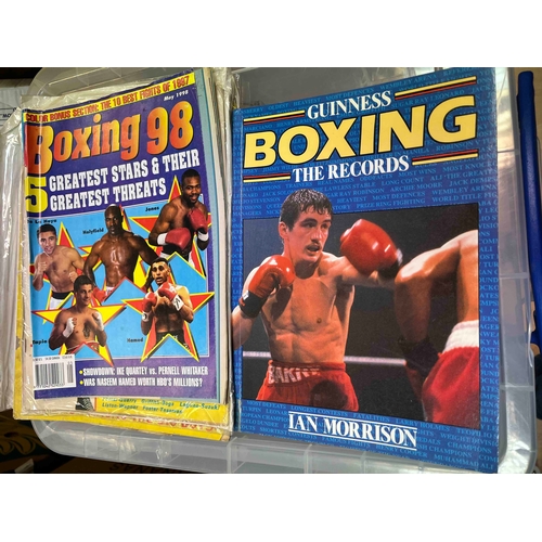 649 - Box of Boxing Publications, including KO, The Ring, Guiness book of Boxing the Record, Boxing Illust... 