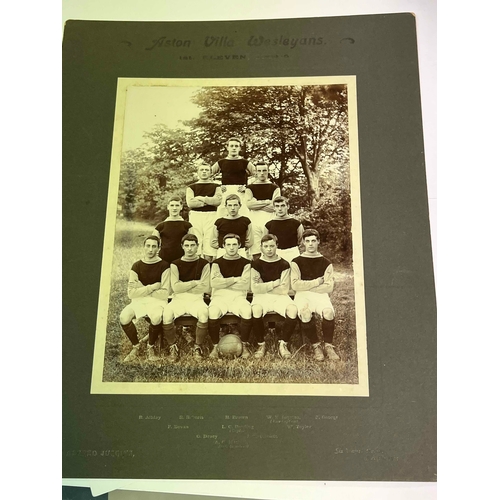 531 - 2 x Aston Villa 1904/05 Wesleyans. First Eleven and second Eleven, Mounted Team photos. Great condit... 