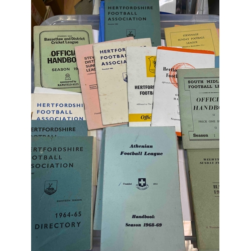 540 - Handbooks, Hertfordshire 63/64, 64/65, 68/69, book of Rules 62, 66, Herts County League 64/65, 65/66... 