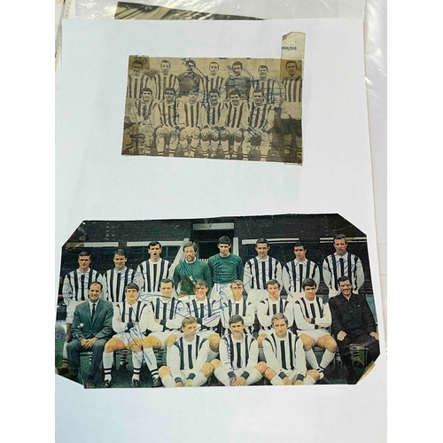 541 - West Bromwich Albion Late 60's autographs of players and teams, Plenty of great players signed team ... 