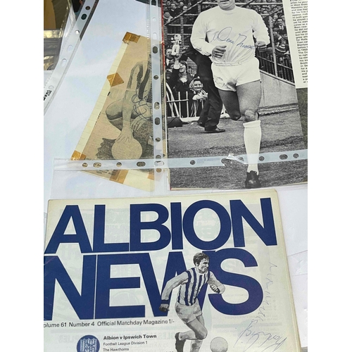 541 - West Bromwich Albion Late 60's autographs of players and teams, Plenty of great players signed team ... 