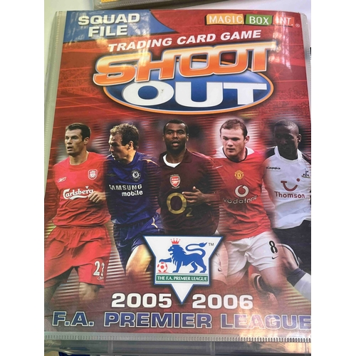 550 - FA Premier League 3 x Shoot Out Card binder Albums, 2004/05, 2005/06 2006/07, Mostly completed but n... 