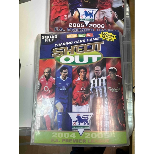 550 - FA Premier League 3 x Shoot Out Card binder Albums, 2004/05, 2005/06 2006/07, Mostly completed but n... 