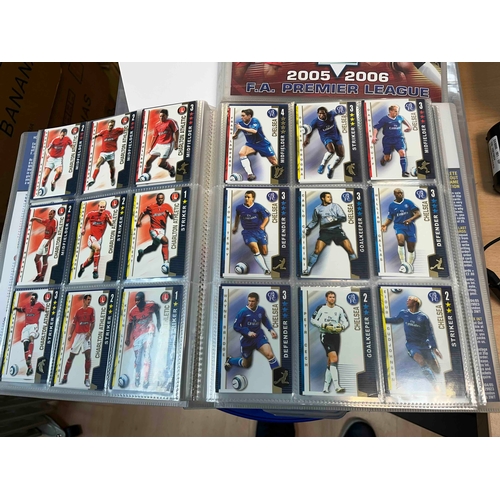 550 - FA Premier League 3 x Shoot Out Card binder Albums, 2004/05, 2005/06 2006/07, Mostly completed but n... 