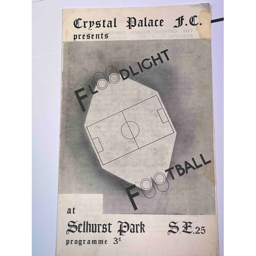 274 - 1952/53 Crystal Palace v Chelsea Friendlies (Floodlight Games), 28/9/52 PH TC, 1953/54 (March) 4 Pag... 