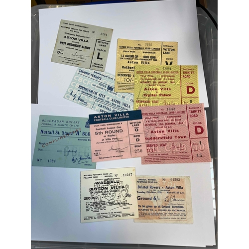 276 - 9 x Aston Villa Ticket Stubs, 1962 - 1976