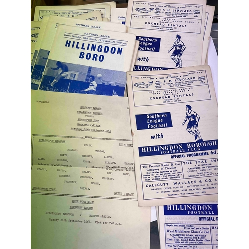 380 - Pack of Hillingdon Borough  60's Programmes. 34 in fair to good condition and usual faults.