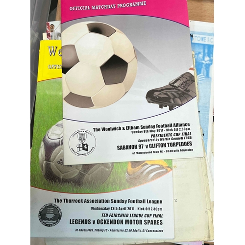 382 - Pack of Sunday football League plus other match programmes from non league games. (35)