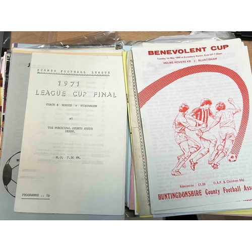 385 - Pack 2 of Sunday football League, Youth Cup Games (County) plus other match programmes from non leag... 