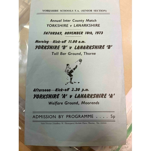 521 - Yorkshire Schools v Lanarkshire Schools, Two fixtures in the one programme for the schools match bet... 