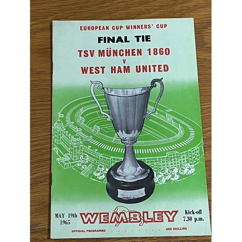 292 - TSV Munich 1860 v West Ham United 1965 Cup Winners Cup Final, good