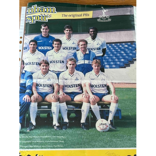 654 - Tottenham Large team poster signed by 20, including Gascoigne