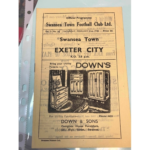 139 - 1947/48 Swansea Town v Exeter City, Good condition