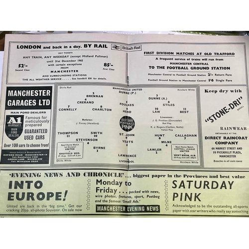 143 - 1966 Charity Shield - Manchester United v Liverpool. Token missing.Middle fold.