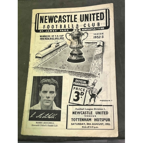 146 - 1952/53 Newcastle United v Tottenham, stain on front, no TC