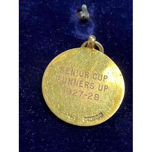 94 - Gold Medal, Berks and Bucks FA, Senior Cup Runners Up medal, No name, 9 carat gold, 9.39 gr.