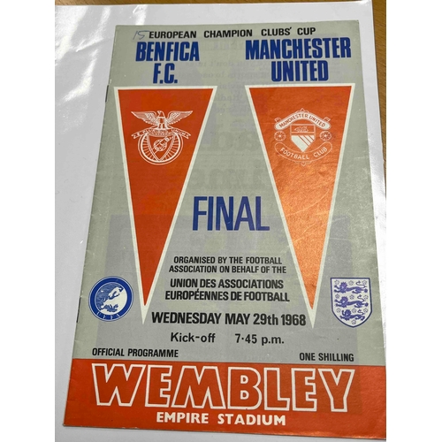 91 - 1968 European Cup Final - Manchester United v Benfica, Number on cover.