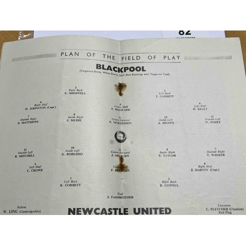 82 - 1951 FA Cup Final, Newcastle United v Blackpool, good, RS, spotting.