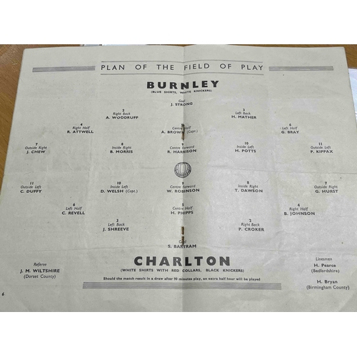 77 - 1947 FA Cup Final, Charlton v Burnley, good condition