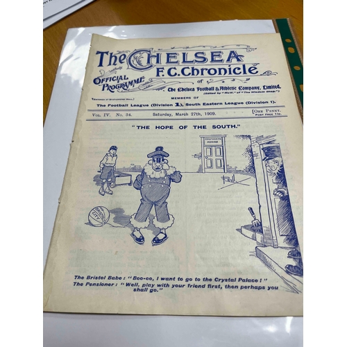 5 - Bristol City v Derby County 1909 FA Cup Semi Final at Stamford Bridge. Ex binder but all in good con... 