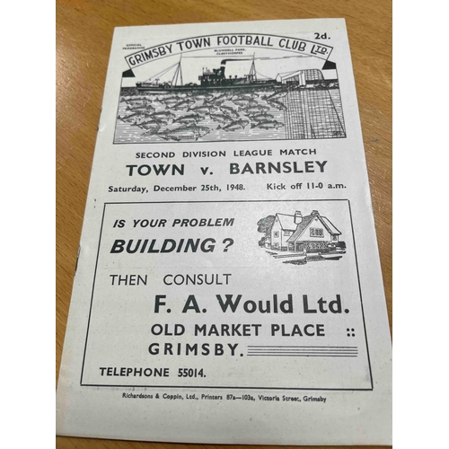 634 - 1948/49 Grimsby Town v Barnsley, Played on Xmas day, Very Clean Copy