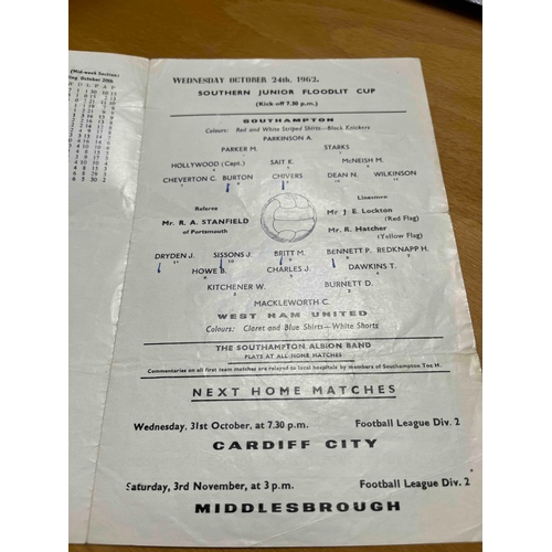 635 - 1962/63 Southampton Juniors v West Ham United Juniors, 24/10/62.