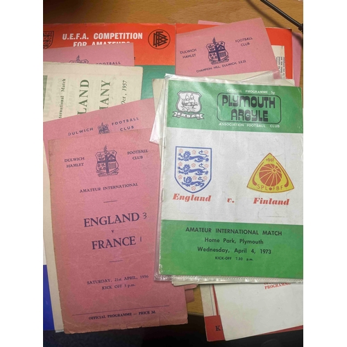 640 - England Pack of 44 x Amateur Internationals. Scotland 52,70,72 (grubby)  N'Ireland 47 (Southport), 4... 