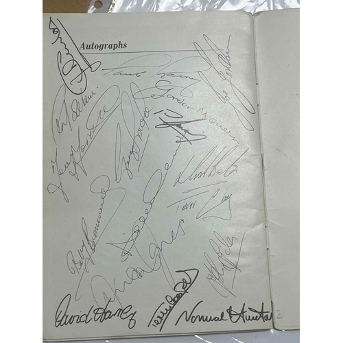 658 - Leeds United FA Cup 1973 Celebration Dinner at the Café Royale, Fully Signed by Cooper, Hunter, Harv... 