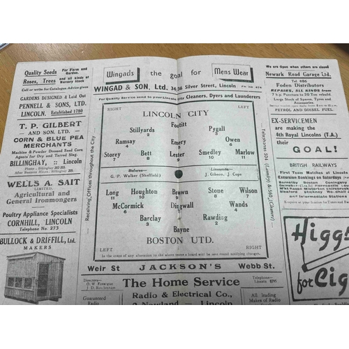 159 - 1948/49 Lincoln City v Boston United, Midland league.