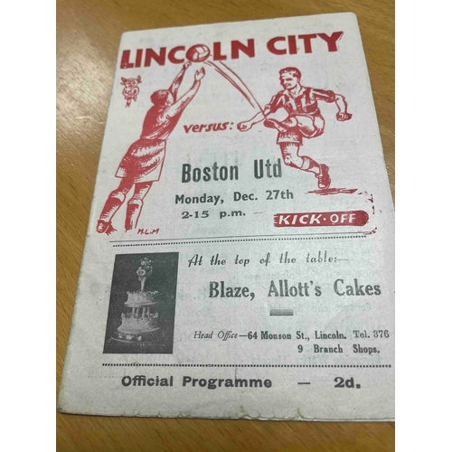 159 - 1948/49 Lincoln City v Boston United, Midland league.