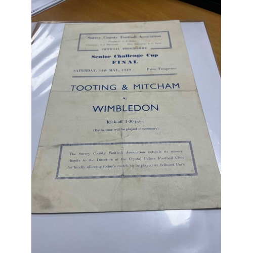 617 - 1949 Surrey Senior Cup final, Tooting & Mitcham v Wimbledon. At Crystal Palace