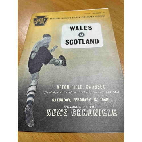 624 - 1948 Wales v Scotland Boys Club International. In Swansea, RS