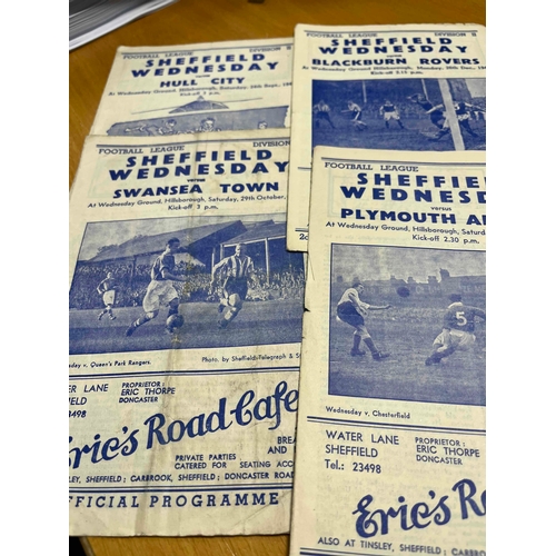 205 - Sheffield Wednesday Homes, 48/49 v Lincoln City, 49/50 Hull City (Cr, small holes on back cover but ... 