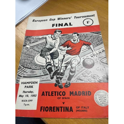 51 - 1962 Cup Winners Cup Final Atletico Madrid v Fiorentina, in Glasgow, Clean