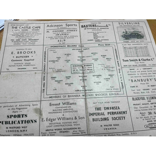 52 - 1949/50 Swansea Town v Southampton, usual faults