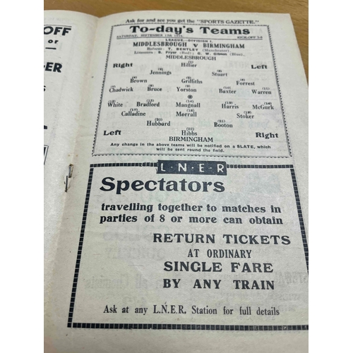 547 - 1934/35 Middlesboro v Birmingham. Clean and great condition