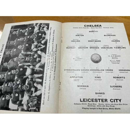 330 - 1964/65 Chelsea v Leicester City, League Cup Final, First Leg. Clean