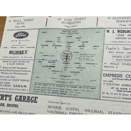 258 - 1948/49 Bristol City v Norwich City, TC