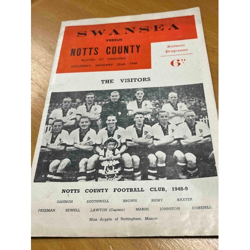 531 - 1948/49 Pirate,  Swansea Town v Notts County, TC